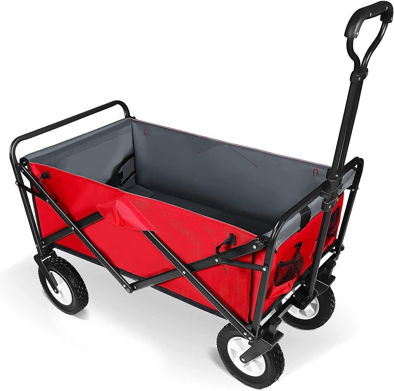 Оптовая продажа складной вагон съемный тканевый пляжный вагон большие колеса