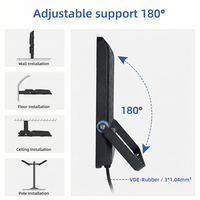 Projecteur de terrain de football 10W-300W avec garantie 5 ans, projecteur extérieur IP66, projecteur LED, projecteur de stade