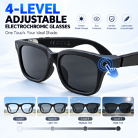 Lunettes intelligentes électrochromiques W711 à 4 niveaux, réduction de bruit ENC à double microphone, lunettes IA avec caméra 8MP 4K, Wifi, appels BLE, assistant IA