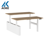 Bureau d'ordinateur électrique, meuble de bureau pour 4 personnes, poste de travail