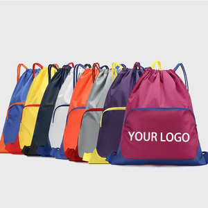 New Style Waterproof Oxford Custom <b>Drawstring</b> Backpack Bag Sport Gym Basketball Bag with Zipper Pocket - Product Image 2