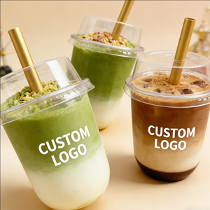 Vasos Desechables Transparentes de Plástico de Pared Simple para Café, 90 mm de Diámetro, Tamaño Grande, para Café Helado y Matcha - Product Image 1