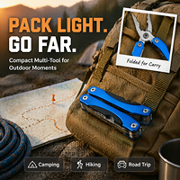 Outils multifonctions de survie en acier inoxydable pour le camping, pinces pliantes d'extérieur, pinces miniatures