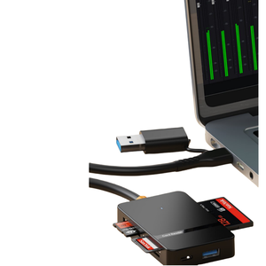 8-in-1 USB 3.0/Type-C đầu đọc thẻ ABS Vật liệu thông minh OTG CF/XD/TF/MS/SD điện thoại di động máy tính dễ dàng bên ngoài thẻ đọc - Product Image 3