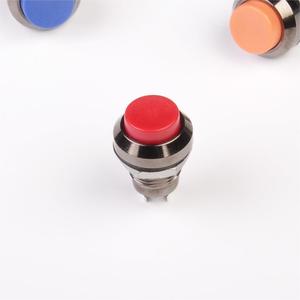 Đẩy nút tạm thời SPST 2pins Vòng cao đầu <span class=keywords><strong>IP67</strong></span> không thấm nước kim loại màu đen sáng bóng vỏ 12mm đẩy nút Thiết bị chuyển mạch - Product Image 5