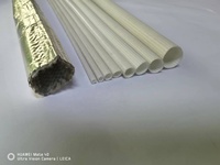 Gaine tressée en fibre de verre YUHAO haute tension 1kV, résistante au feu et à la chaleur, tube isolant ignifuge VW1