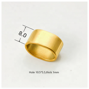 Yiwu Aceon DIY Schmuckherstellung Blanko Rechteckige Lochperlen Polierte Stapelbare Lederband-Dekorations-Schiebeperlen - Product Image 5