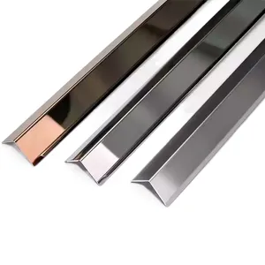 공장 201 304 316 스테인레스 스틸 L 모양 금속 프로필 유연한 내부 코너 타일 트림