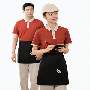Camiseta Polo de Manga Corta de Poliéster Ecológica Personalizada para Uniforme de <span class=keywords><strong>Camarera</strong></span>, Logotipo por Transferencia de Calor, Unisex, Tallas L-6XL, para Restaurantes y Bares - Product Image 4