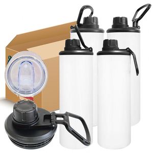 Logotipo Personalizado, Botella Deportiva Recta de Acero Inoxidable de 20 oz para Sublimación, con Tapa de Rosca - Product Image 1