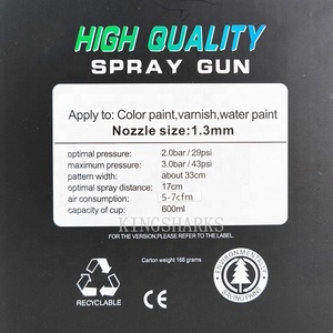 <span class=keywords><strong>Pistolet</strong></span> de <span class=keywords><strong>peinture</strong></span> professionnel 1,3 mm pour <span class=keywords><strong>peinture</strong></span> automobile, <span class=keywords><strong>pistolet</strong></span> de pulvérisation pour <span class=keywords><strong>peinture</strong></span> automobile 1,3 mm, vernis de finition, pistolets de pulvérisation pour <span class=keywords><strong>peinture</strong></span> à base d'eau - Product Image 5