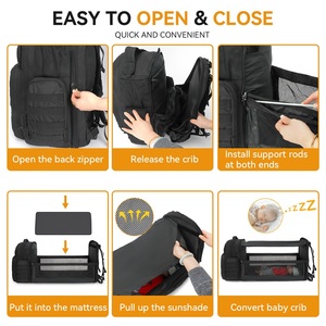 <span class=keywords><strong>Sac</strong></span> à <span class=keywords><strong>dos</strong></span> à langer tactique grand format 7-en-1 <span class=keywords><strong>avec</strong></span> station de change pour maman, bébé, femme, homme, papa – Indispensable pour les voyages et les nouveau-nés - Product Image 3