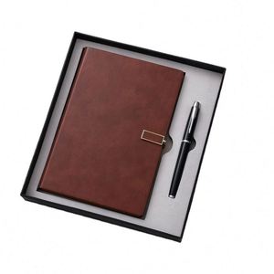 Wholesale Promotional Business Notebook Pen Gift Set Custom Notebook and Pen Set A5 Red Leather Cover <b>Journal</b> Gift Set With Pen - Product Image 4