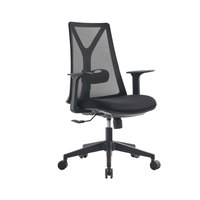 Chaise de bureau exécutive Liyu Furniture au design moderne et ergonomique, avec dossier en maille, support lombaire, accoudoirs fixes et hauteur réglable