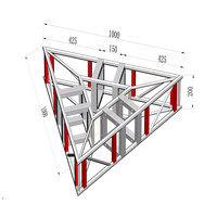 Estructura de Techo Triangular Portátil de Aleación de Aluminio de 200*200 mm, Certificación CE, Estructura de Iluminación Cuadrada para Conciertos
