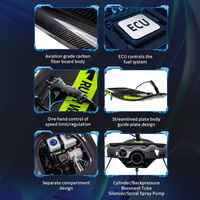 Planche de surf à moteur professionnelle RUSH WAVE 110cc à essence, en fibre de carbone, pour le surf en mer