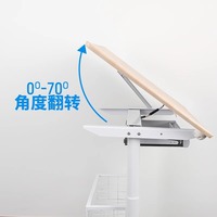 Escritorio de Madera Multifuncional para Niños, Ajustable en Altura y Abatible, para Dibujar y Escribir