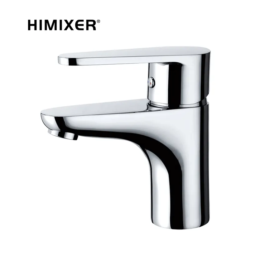 HIMIXER small MOQ basin mixer faucet deck mounted single handle bathroom taps wastafelkraan chrome brass upc wash basin faucet