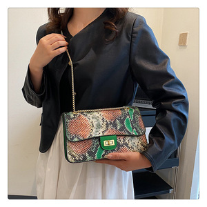 Bolso de sillín para mujer más vendido 2025 nueva moda Color colisión empalme solo hombro bandolera para mujer - Product Image 3