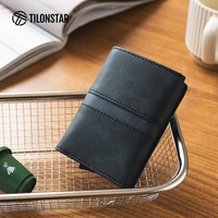 Dompet Pop Up Kulit Aluminium Anti-RFID Berkualitas Tinggi TILONSTAR TVC125M untuk Pria, dengan Tempat Kartu Kredit dan Uang Tunai