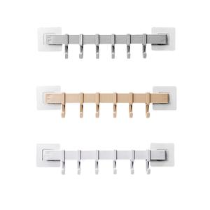 Support de rangement multifonctionnel pour cuisine, armoire, 6 crochets, organisateur domestique, pour garde-manger, outils, serviettes - Product Image 4