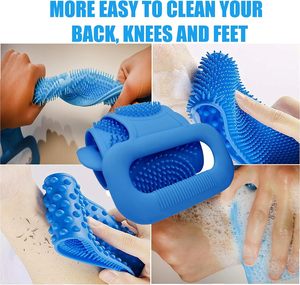 Natural Silicone <b>Scrubbing</b> Tool <b>Scrubbing</b> Towel Strong <b>Back</b> <b>Scrubbing</b> Mud <b>Scrubbing</b> Long Strip Double-sided <b>Back</b> <b>Scrubbing</b> - Product Image 6