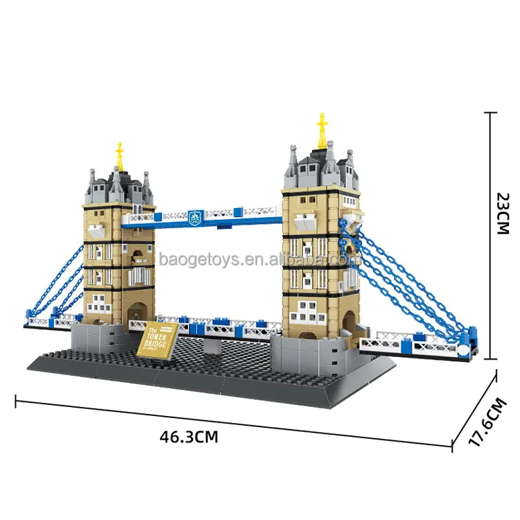 Tower Bridge hot sale children's building block popular wholesale set plastic construction building block set toys architecture