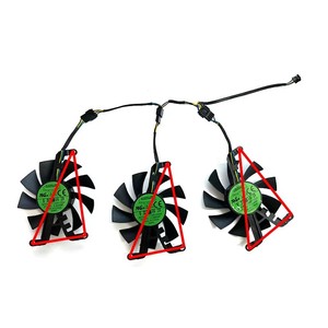 พัดลมระบายความร้อน4Pin 75มม. สำหรับ XFX AMD Radeon RX 6650XT OC V2การ์ดจอ RX6600 XT พัดลม T128015SM <span class=keywords><strong>RX6500XT</strong></span> RX6600XT goc PU - Product Image 3