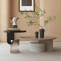 Rosegia 2025 Nouvel ensemble de tables basses modernes rotatives en acrylique pour salon, maison, hôtel