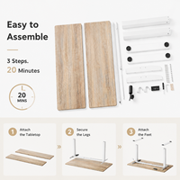 Escritorio Elevable con Doble Motor, Mesa de Computadora de Altura Ajustable, Moderno y Fácil de Montar, para Oficina y Dormitorio