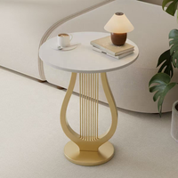 Table console minimaliste moderne en fer noir et plateau en pierre, meubles de salon écologiques Rosegia