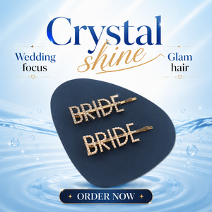 Venta caliente BRIDE Letter Bobby Pins MRS LETTER Pinzas para el cabello Crystal Rhinestones Pearl Bride Letter Horquillas para el cabello Accesorios nupciales para el cabello - Product Image 3