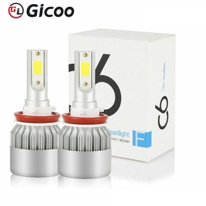 Faros Delanteros LED Gicoo Factory C6 con Ventilador H4 H1 H3 H11 9005 9006 9012 H7, Bombillas LED COB para Autos y Motocicletas - Product Image 6