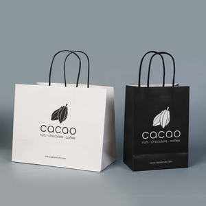 Bolsa de Papel Kraft Blanca y Marrón Personalizada con Asa Retorcida, Bolsa de Papel para Alimentos, Paquete de Pan para Llevar, Logotipo Personalizado - Product Image 5