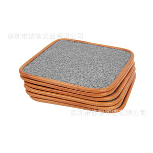 Creative square felt coasters, heat-resistant and non-slip <b>table</b> <b>mats</b>, promotional gift placemats. - Product Image 1