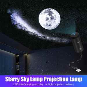 <b>USB</b> Projector Mini 2in1 Moon and Starlight HD Effect Car Sleep Aid Home Ambient <b>Led</b> Night <b>Light</b> Gift for a Child's Room - Product Image 2