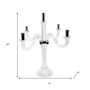 HMS 20 \ "trasparente e argento candelabro da tavolo portacandele elegante per decorazioni per la casa e suncatcher - Product Image 4
