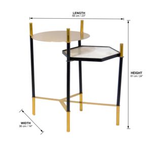Nordic Modern <b>Round</b> Hexagonal Design Premium Metal <b>Side</b> <b>Table</b> for Living Room Coffee <b>Tables</b> Home Decor Furniture - Product Image 5