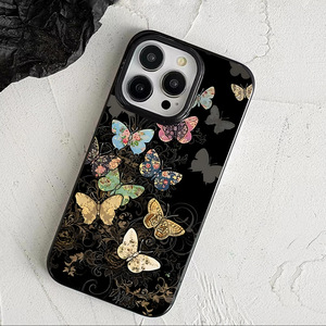 เคสลายผีเสื้อวินเทจสำหรับ iPhone 16 15 14 Pro สำหรับ Apple 13/12 เคสซิลิโคนป้องกัน - Product Image 3