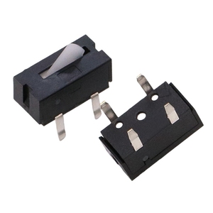 Interruptor de límite triangular KFC-V-08A con mango negro/blanco, microinterruptor táctil de 4 pines para detección y reinicio con detección de recorrido - Product Image 2