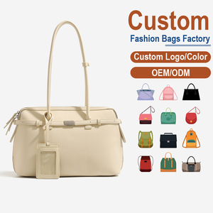 Bolso de Hombro Elegante Personalizado de Fábrica para Mujer, Bolso de Mano Estructurado de Cuero Premium con Cierre Metálico - Product Image 1