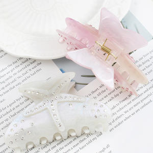 2025 gros tendance cheveux griffe Clips étoile de mer Design mode diamant acrylique cheveux griffes pour femmes rose vert blanc couleur - Product Image 4
