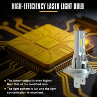 Faro LED Estilo L4 H7, 28W, 2800LM, 6500K, Bombilla Impermeable para Faro Delantero de Coche