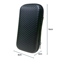 Sac de rangement de voyage personnalisé en EVA imperméable pour tournevis et écouteurs, noir, 16x8x4