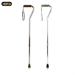 Hepo Aluminum Alloy <b>Walking</b> Stick Adjustable Height 74-97Cm For Elderly Lightweight Portable With Anti Slip Foot <b>Pad</b> - Product Image 3