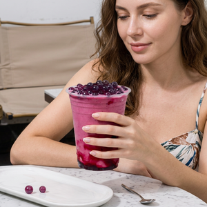 นมชาไข่มุก<span class=keywords><strong>สต</strong></span>รอว์เบอร์รีเพื่อสุขภาพ บรรจุขวด 1 กก. ส่วนผสมสำหรับเครื่องดื่มและของหวานโฮมเมด - Product Image 6