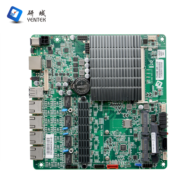 Factory Mini ITX Motherboard Intel J1900 4 LAN Mini-PCIE WIFI 4G Win 7/10 Linux Firewall Industrial Motherboard