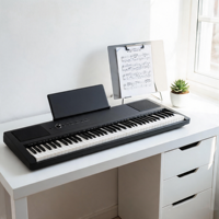 Órgano Digital Eléctrico Beisite S-199 de 88 Teclas con Teclado de Plástico y Retroiluminación para Uso Doméstico