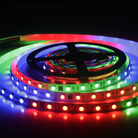 Bande LED DMX512 5050 RGB 24V 84 LED pour l'extérieur, pour DJ et fêtes, programmable, contrôlée par un système intelligent, multicolore, IP20