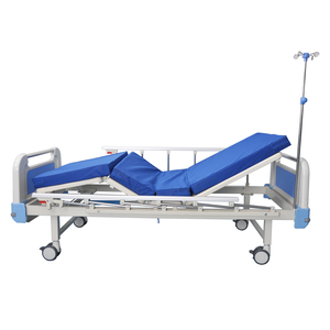 Manual Patient Bed Examination Couch ICU Emergency Emergency Treatment <strong>Table</strong> 2 <strong>Crank</strong> Hospital Bed for Clinic and Hospital - Product Image 5